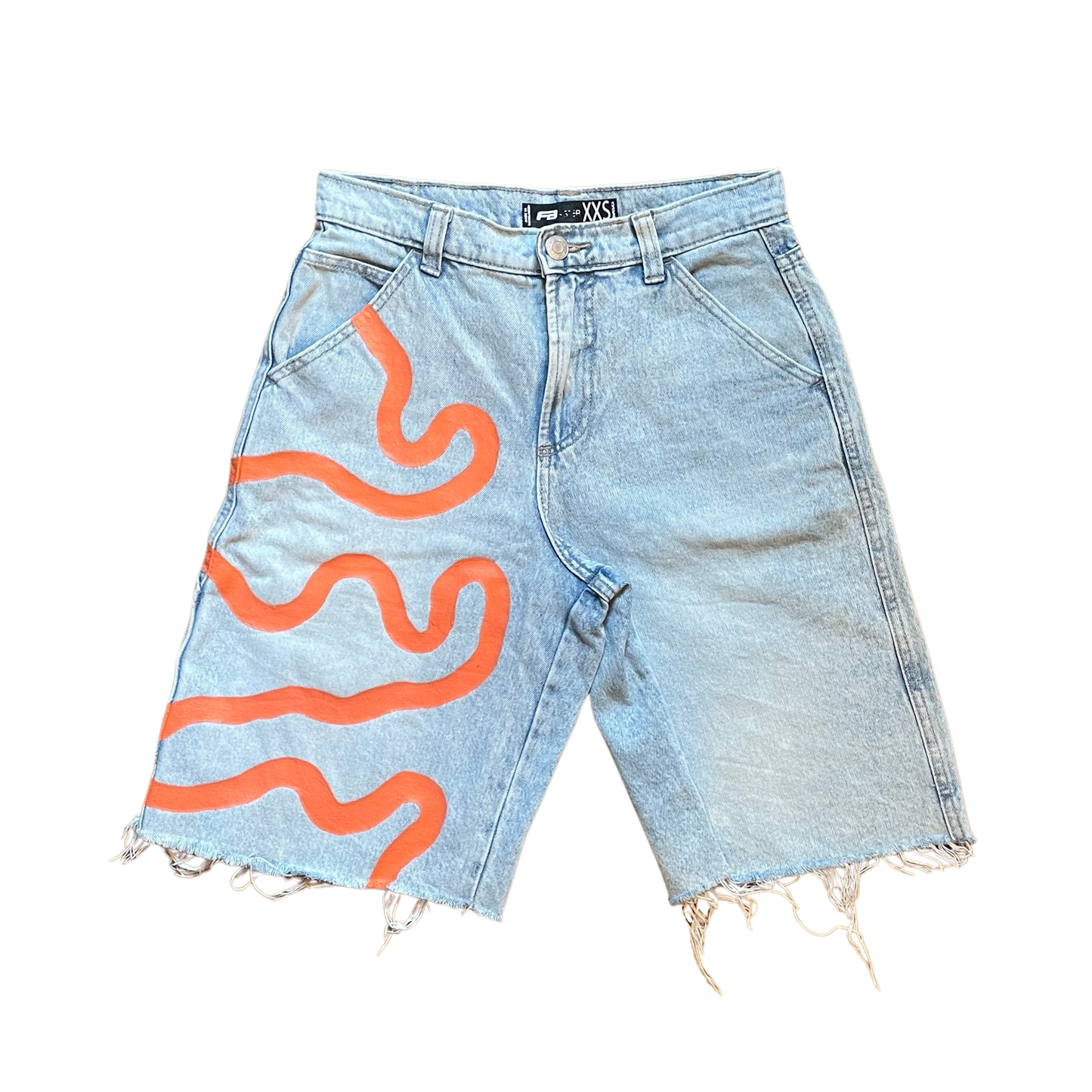 SHORT ONE LINE ORANGE