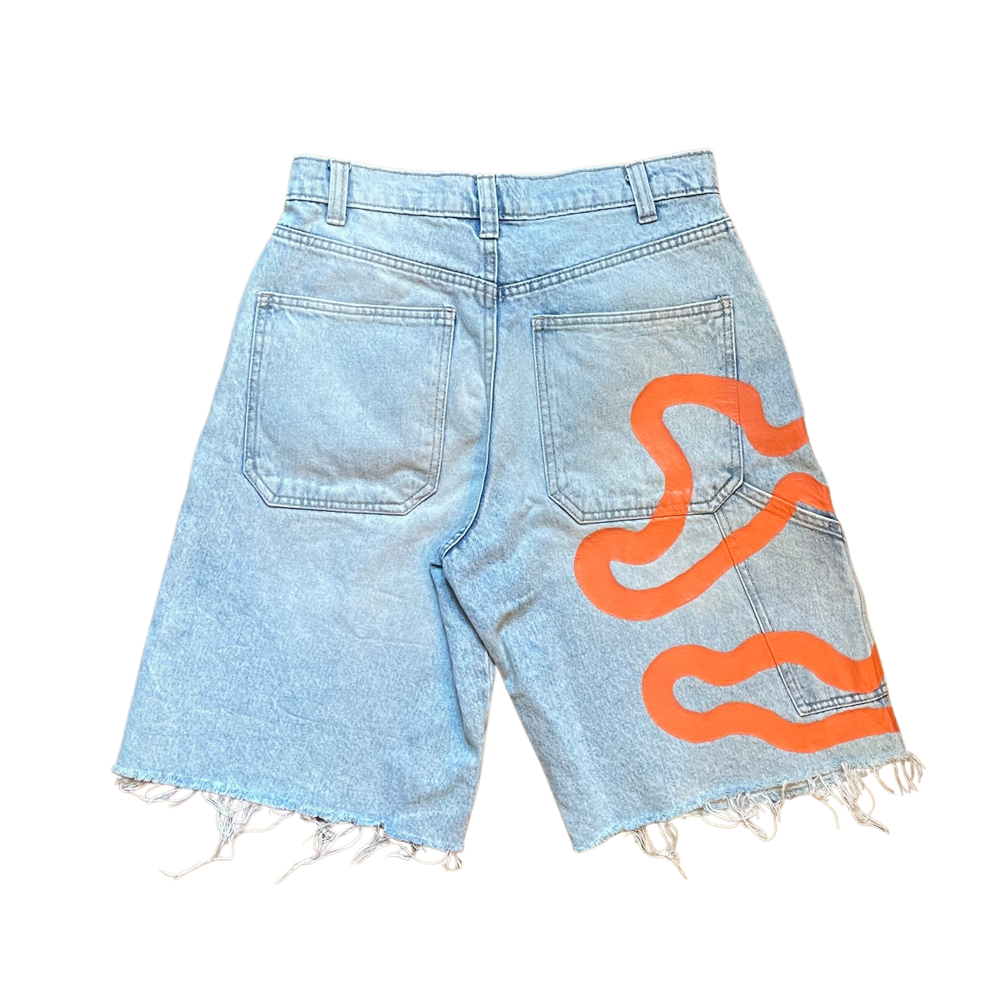 SHORT ONE LINE ORANGE