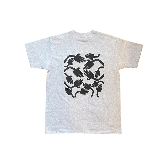 TEE-SHIRT MAIN GRIS ET NOIR
