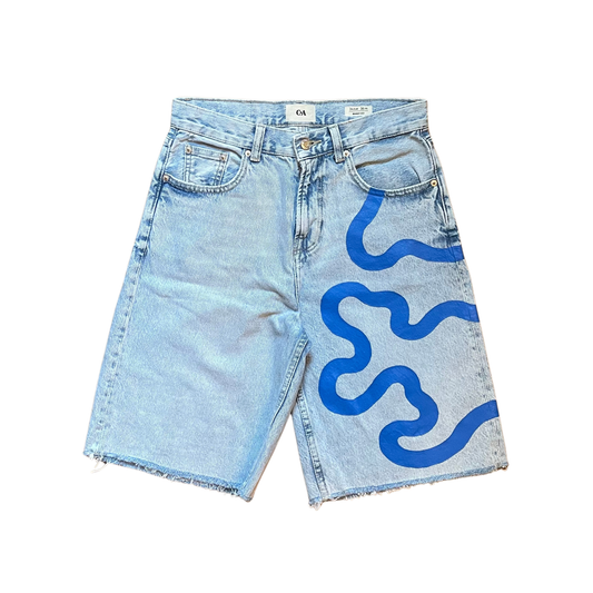 SHORT ONE LINE BLEU
