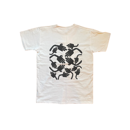 TEE-SHIRT MAIN BLANC ET NOIR