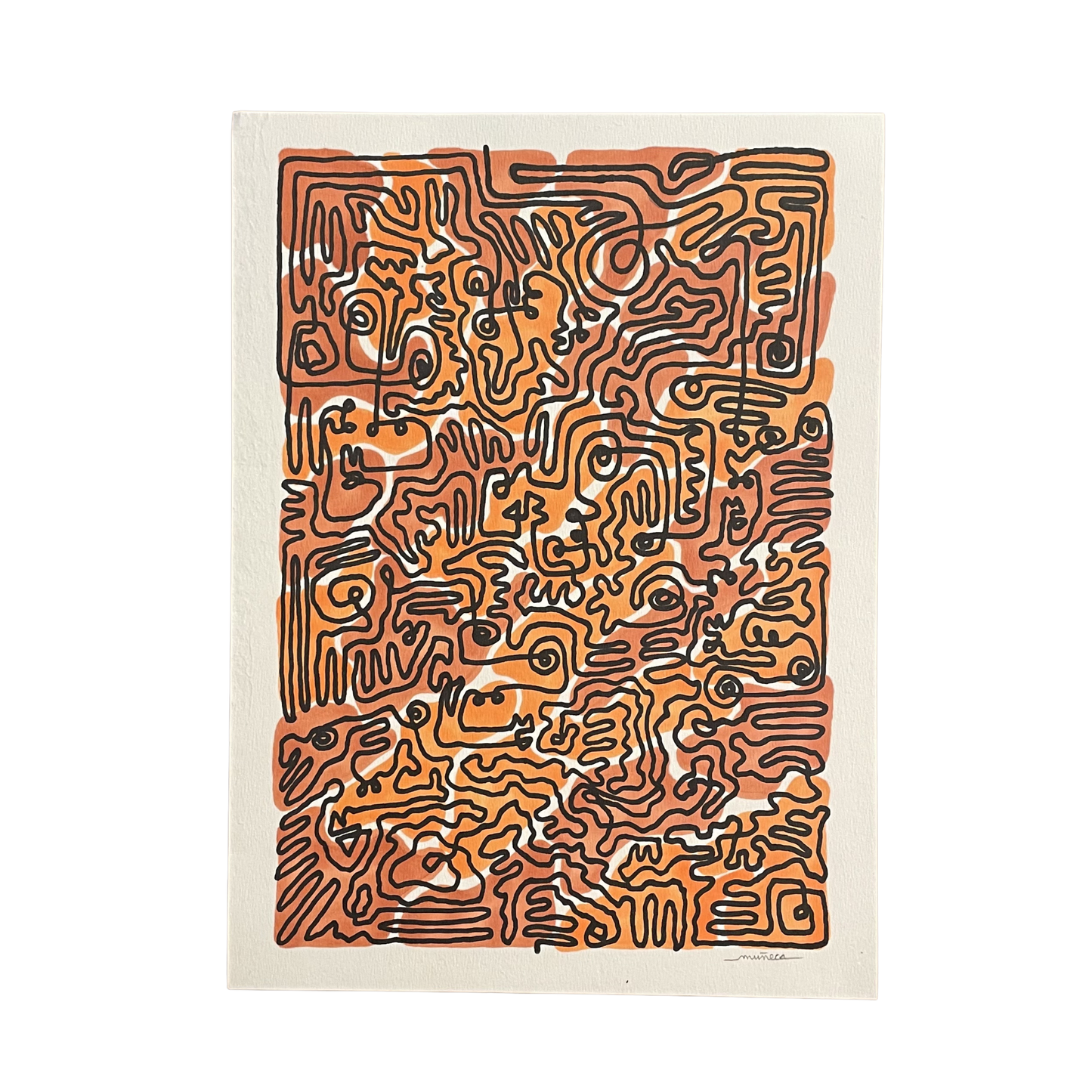 ILLUSTRATION VISAGE ORANGE