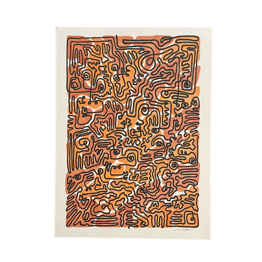 ILLUSTRATION VISAGE ORANGE