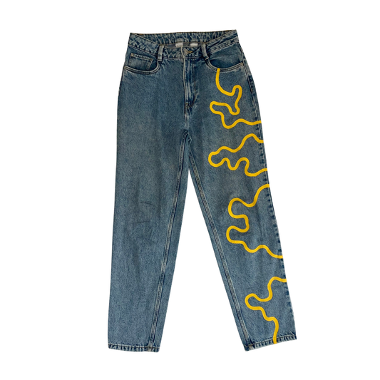 PANTALON JEAN ONE LINE JAUNE