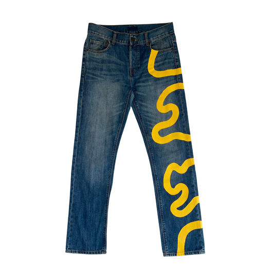 PANTALON JEAN ONE LINE JAUNE