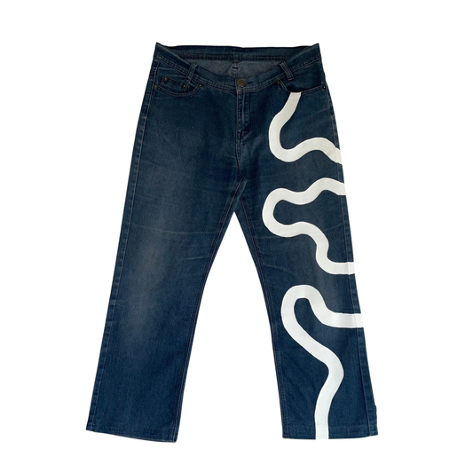 PANTALON JEAN ONE LINE BLANC