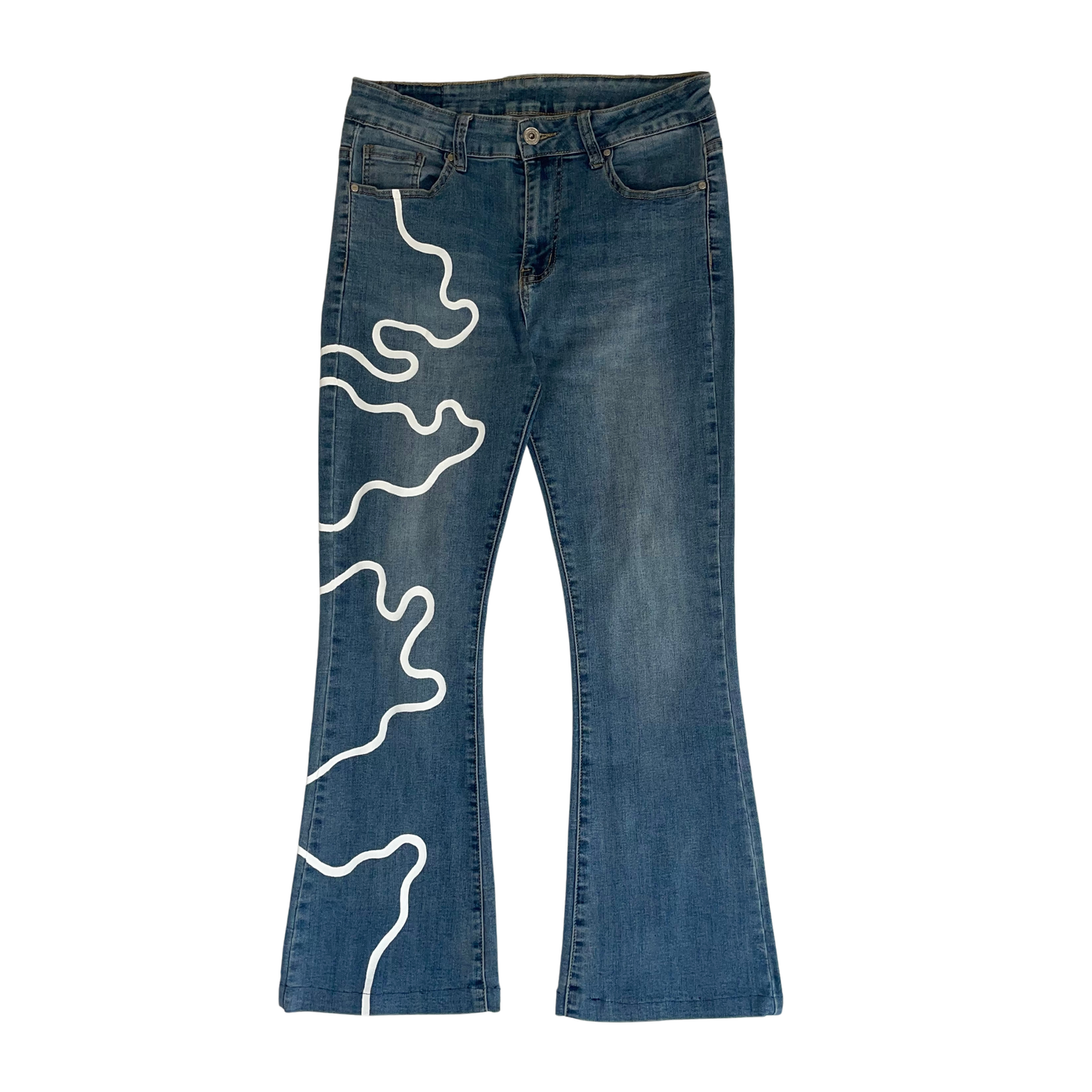 PANTALON JEAN ONE LINE BLANC