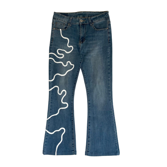 PANTALON JEAN ONE LINE BLANC