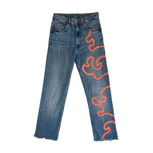 PANTALON JEAN ONE LINE ORANGE