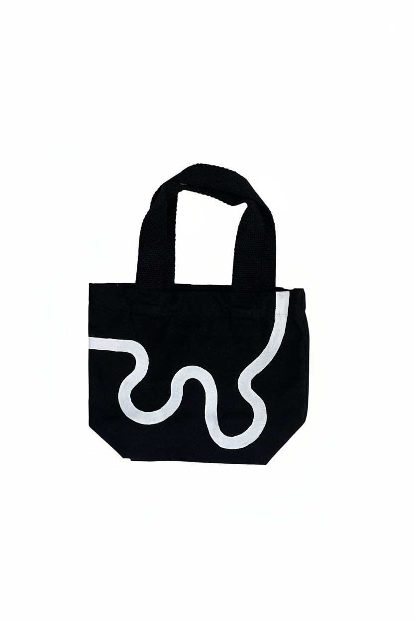 Mini tote bag noir sans fond